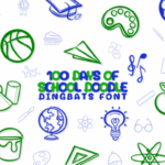 100 Days of School Doodle Font - Featured Image