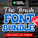 20 Crafty Brush Bundle Font - Featured Image