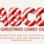 3d Christmas Candy Cane Font - Featured Image