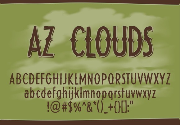 AZ Clouds Font - Featured Image