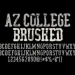 AZ College Brushed Font - Featured Image