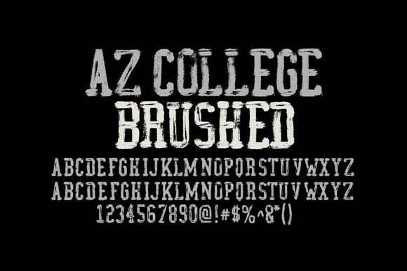 AZ College Brushed Font - Featured Image