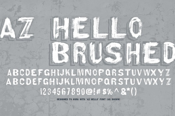 AZ Hello Brushed Font - Featured Image