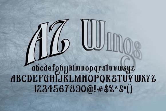 AZ Wings Font - Featured Image