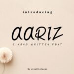 Aariz Handwritten Font - Featured Image
