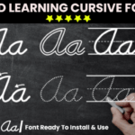Abcd Cursive Handwriting Tracing Bundle Font - Featured Image