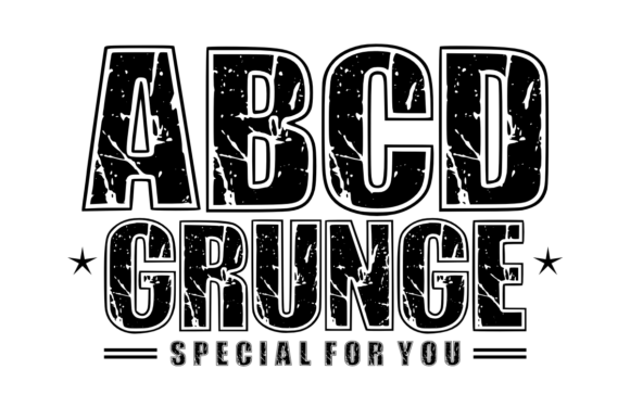 Abcd Grunge Font - Featured Image