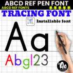 Abcd Ref Pen Tracing Font - Featured Image