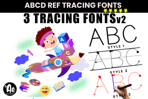 Abcd Ref Tracing Dotted Font - Featured Image