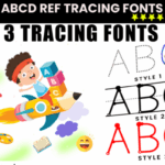 Abcd Ref Tracing Lined Font - Featured Image
