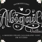 Abigail Outline Font - Featured Image