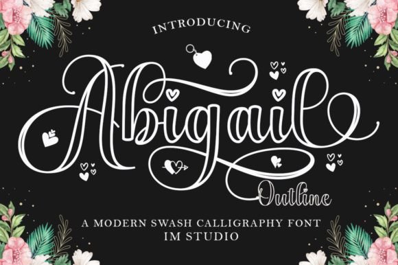 Abigail Outline Font - Featured Image