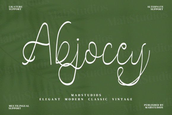 Abjoccy Font - Featured Image