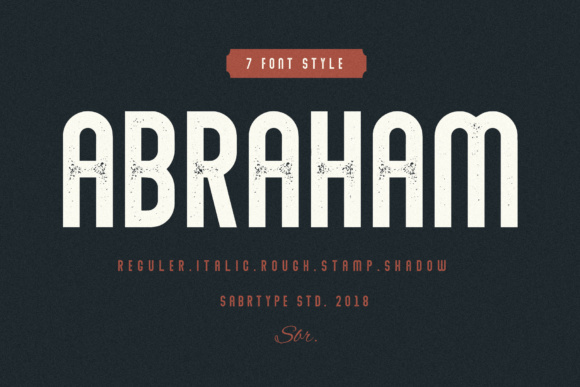 Abraham Family Font - Featured Image