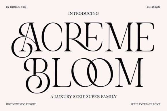 Acreme Bloom Font - Featured Image