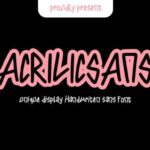 Acrilic Sans Font - Featured Image
