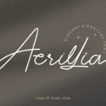 Acrillia Font - Featured Image