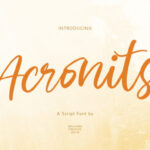 Acronits Font - Featured Image