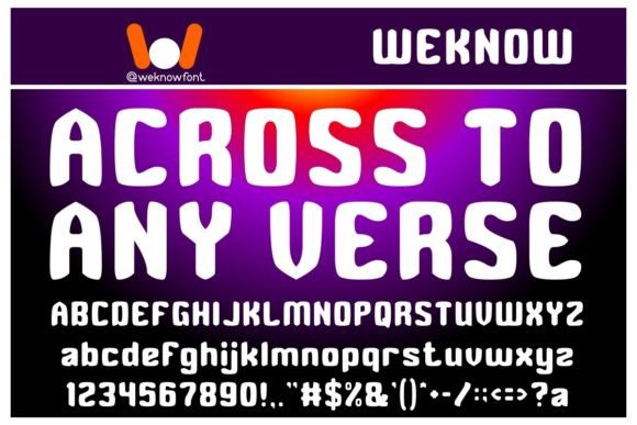 Across to Any Verse Font - Featured Image