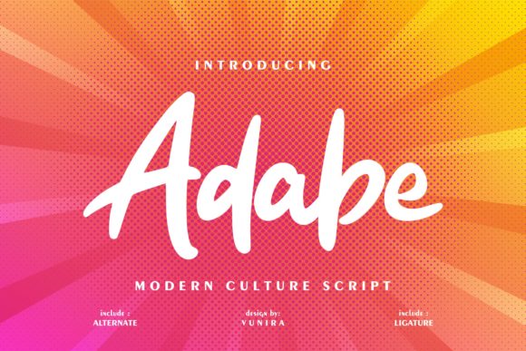Adabe Font - Featured Image