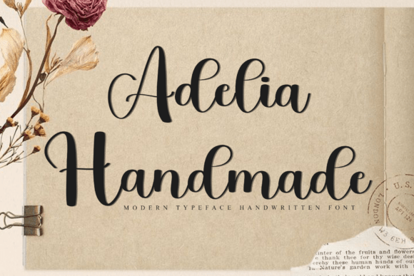 Adelia Handmade Font - Featured Image