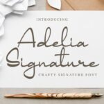 Adelia Signature Font - Featured Image