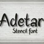 Adetar Stencil Font - Featured Image
