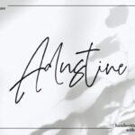 Adustine Signature Font - Featured Image
