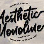 Aesthetic Monoline Font - Featured Image