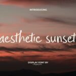 Aesthetic Sunset Font - Featured Image