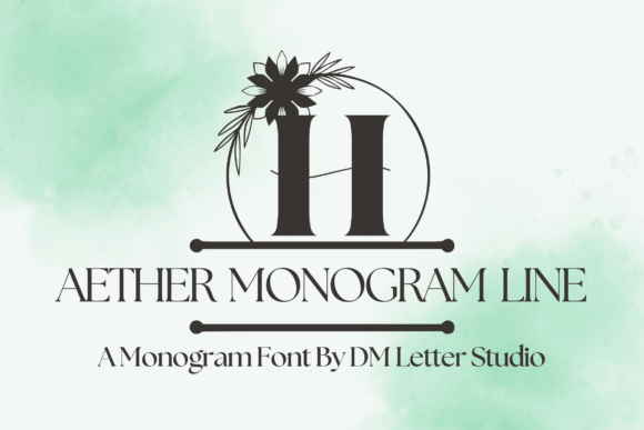 Aether Monogram Line Font - Featured Image