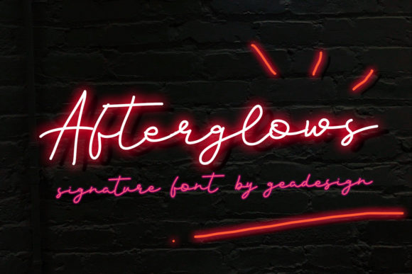 Afterglows Font - Featured Image