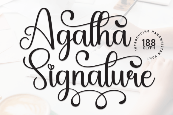 Agatha Signature Font - Featured Image