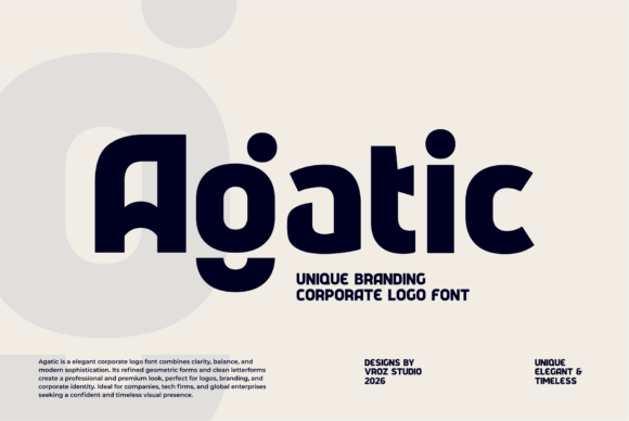 Agatic Font - Featured Image