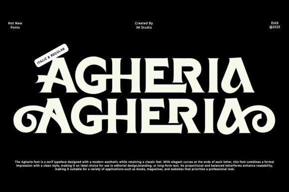 Agheria Duo Font - Featured Image
