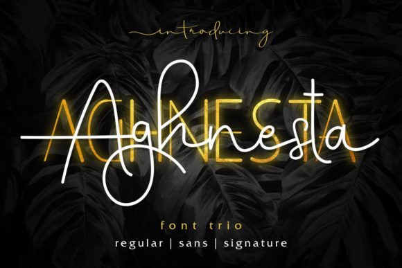 Aghnesta Trio Font - Featured Image