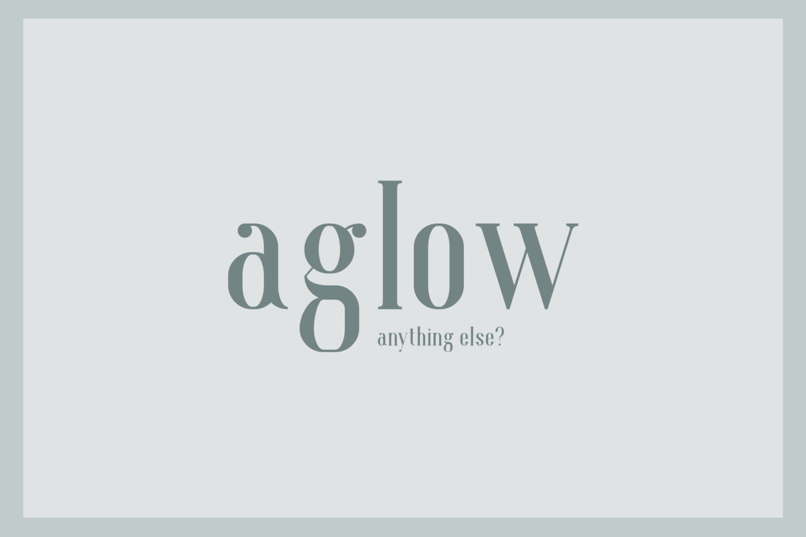 Aglow Font - Featured Image