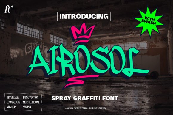 Airosol Spray Graffiti Font - Featured Image
