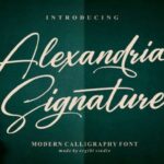 Alexandria Signature Font - Featured Image