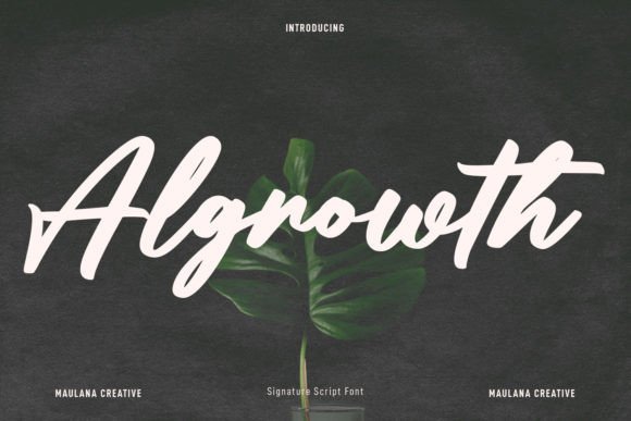 Algrowth Font - Featured Image