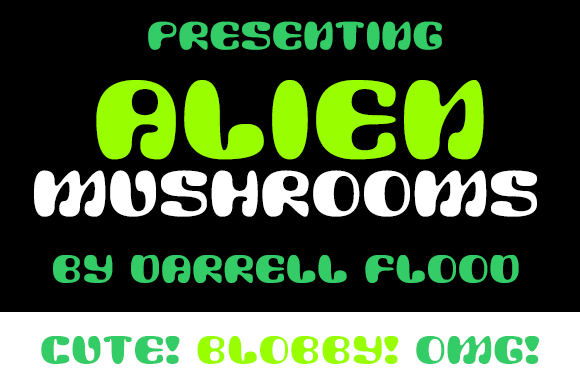 Alien Mushrooms Font - Featured Image