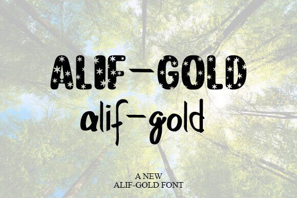 Alif-gold Font - Featured Image