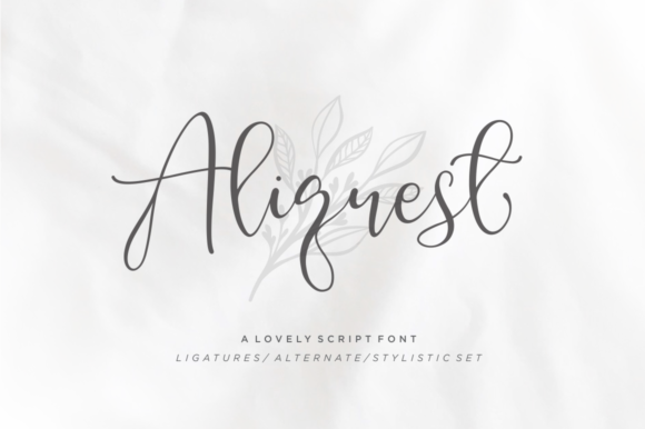 Aliquest Script Font - Featured Image