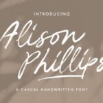 Alison Phillips Casual Handwritten Font - Featured Image