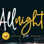 All Night Font - Featured Image