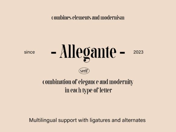 Allegante Font - Featured Image