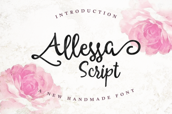 Allessa Script Font - Featured Image