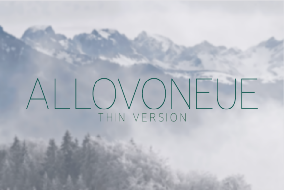 Allovoneue Thin Font - Featured Image
