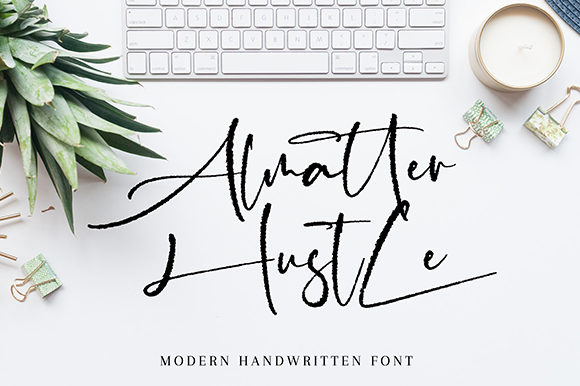 Almatter Hustle Font - Featured Image