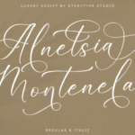 Alnetsia Montenela Font - Featured Image